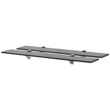Rafturi suspendate, 2 buc., 70 x 20 cm, sticlă, 8 mm - Img 1