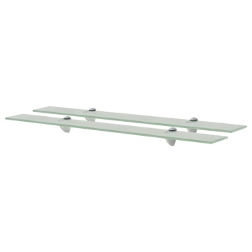 Rafturi suspendate, 2 buc., 80 x 20 cm, sticlă, 8 mm - Img 1