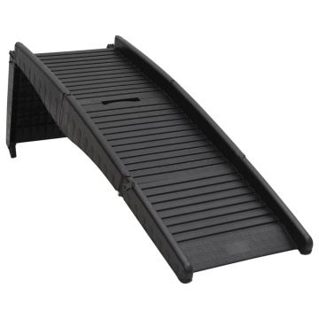 Rampă pliabilă pentru câini, negru, 153x40x12,5 cm, plastic - Img 8