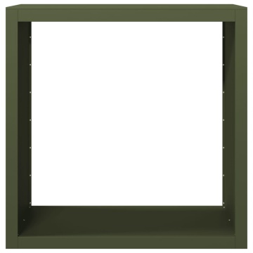 Rastel pentru lemne de foc, verde, 100x40x100 cm, oțel - Img 4