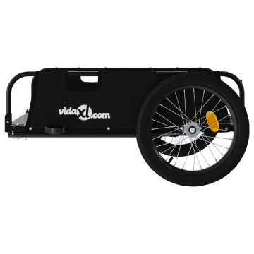 Remorcă de bicicletă, negru, textil oxford și fier - Img 5