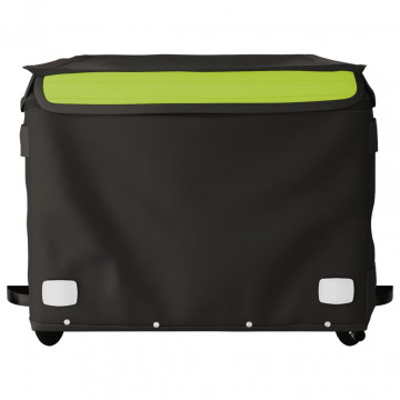Remorcă de marfă pentru biciclete, negru & verde, 45 kg, fier - Img 5