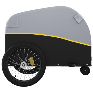 Remorcă pentru biciclete, negru și galben, 30 kg, fier - Img 6