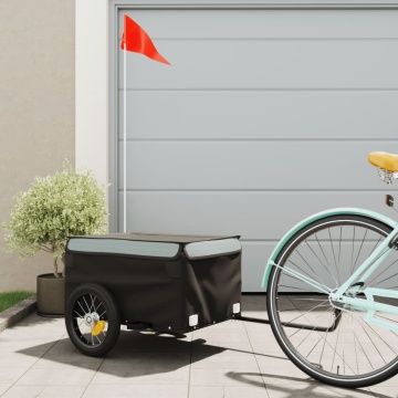 Remorcă pentru biciclete, negru și gri, 30 kg, fier - Img 1