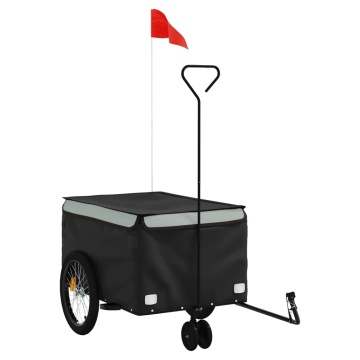 Remorcă pentru biciclete, negru și gri, 30 kg, fier - Img 2