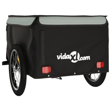 Remorcă pentru biciclete, negru și gri, 45 kg, fier - Img 6
