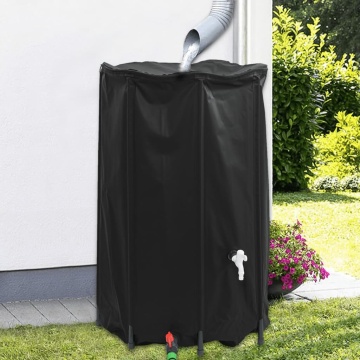 Rezervor de apă cu robinet, pliabil, 500 L, PVC - Img 1