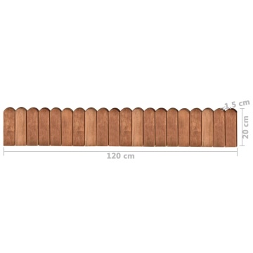 Rolă de bordură, maro, 120 cm, lemn de pin tratat - Img 5