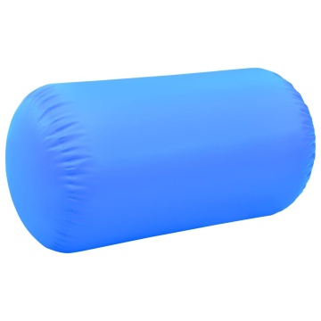 Rulou de gimnastică gonflabil cu pompă, albastru, 120x90 cm PVC - Img 8