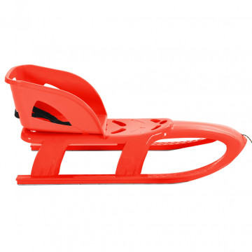 Sanie cu scaun, roșu, 102,5x40x23 cm, polipropilenă - Img 3