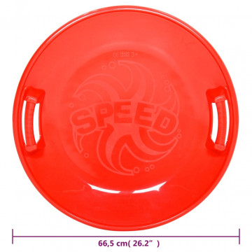 Sanie rotundă, roșu, 66,5 cm, PP - Img 4