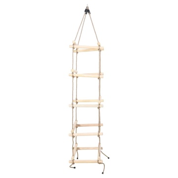 Scară din frânghie pentru copii, 200 cm, lemn - Img 3