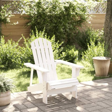 Scaun Adirondack, alb, 69x85x90,5 cm, lemn masiv de brad - Img 1