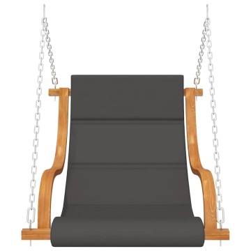 Scaun balansoar fără cadru leagăn cu pernă, lemn masiv curbat - Img 4