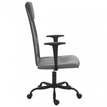 Scaun de birou, gri, plasă textilă și piele ecologică - Img 4
