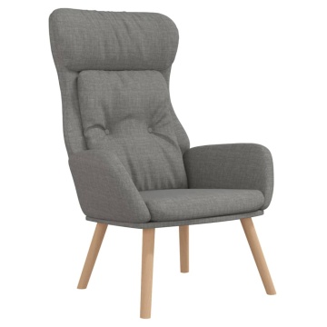 Scaun de relaxare, gri deschis, material textil - Img 2