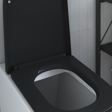Scaun de toaletă cu eliberare rapidă cu închidere lentă Duroplast Negru - Img 4