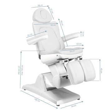 Scaun electric cosmetic azzurro 870s pedi 3 strong white - Img 3