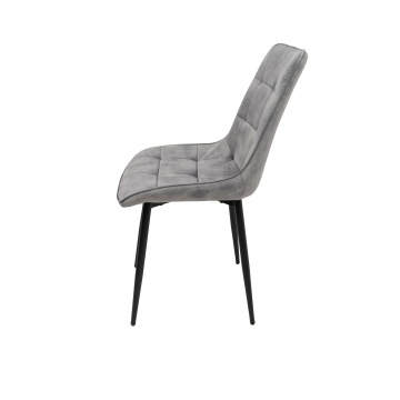 Scaun living HT1, stofa, gri - Img 2