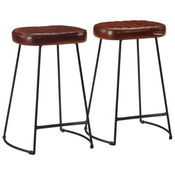 Scaune de bar, 2 buc., maro închis, 41x29x62 cm - Img 1