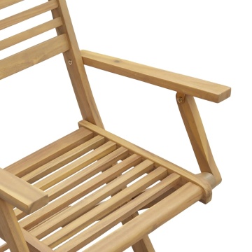 Scaune grădină pliante 8 buc 54,5x61,5x86,5cm lemn masiv acacia - Img 5