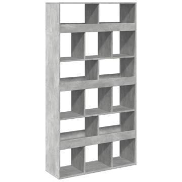 Separator de cameră, gri beton, 100x33x187,5 cm, lemn prelucrat - Img 5