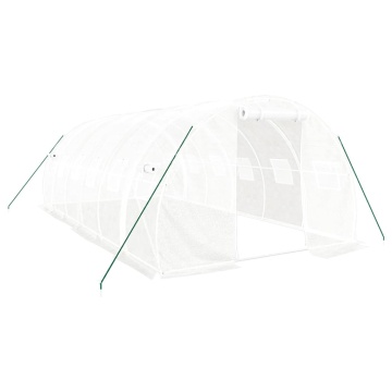 Seră cu cadru din oțel, alb, 18 m², 6x3x2 m - Img 2