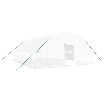 Seră cu cadru din oțel, alb, 48 m², 8x6x2,85 m - Img 2