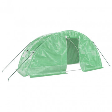 Seră cu cadru din oțel, verde, 10 m², 5x2x2,3 m - Img 2