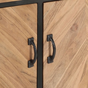 Servantă, 120 x 30 x 75 cm, lemn masiv de acacia - Img 8