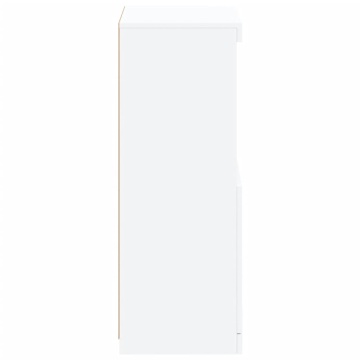 Servantă cu lumini LED, alb, 41x37x100 cm - Img 7