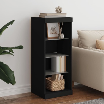 Servantă cu lumini LED, negru, 41x37x100 cm - Img 1