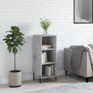 Servantă, gri beton, 34,5x32,5x90 cm, lemn prelucrat - Img 1