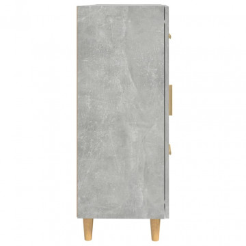 Servantă, gri beton, 69,5x34x90 cm, lemn compozit - Img 7
