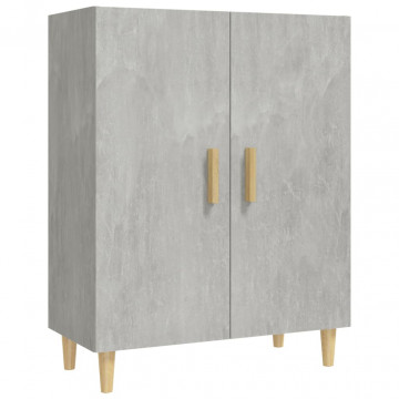 Servantă, gri beton, 70x34x90 cm, lemn prelucrat - Img 2