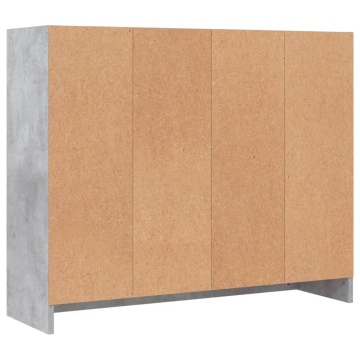 Servantă, gri beton, 91x28x75 cm, lemn prelucrat - Img 7