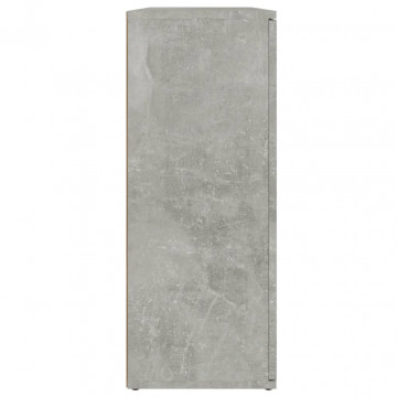 Servantă, gri beton, 91x29,5x75 cm, lemn prelucrat - Img 6