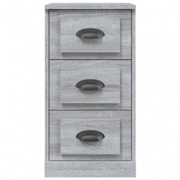 Servantă, gri sonoma, 36x35,5x67,5 cm, lemn prelucrat - Img 4