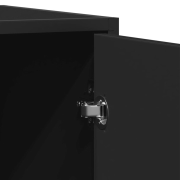 Servantă, negru, 92x35x76 cm, lemn prelucrat - Img 7