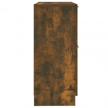 Servantă, stejar fumuriu, 30x30x70 cm, lemn prelucrat - Img 6