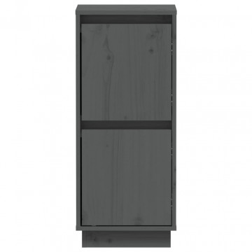 Servante, 2 buc., gri, 31,5x34x75 cm, lemn masiv de pin - Img 8