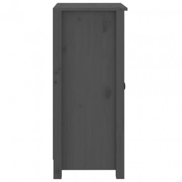 Servante, 2 buc., gri, 40x35x80 cm, lemn masiv de pin - Img 5