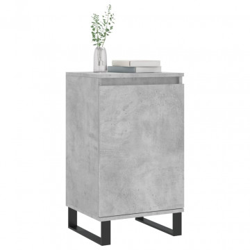 Servante, 2 buc., gri beton, 40x35x70 cm, lemn prelucrat - Img 3