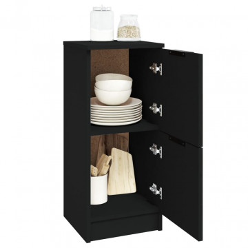 Servante, 2 buc., negru, 30x30x70 cm, lemn prelucrat - Img 4