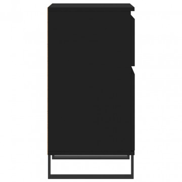 Servante, 2 buc., negru, 40x35x70 cm, lemn prelucrat - Img 7