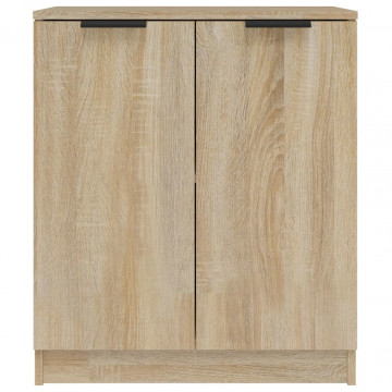Servante, 2 piese, stejar sonoma, 60x30x70 cm, lemn prelucrat - Img 4
