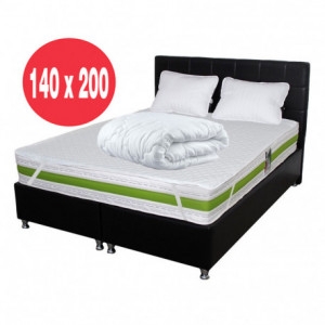 Set Avantaj Saltea Pocket Spring MILANO 140x200x24 plus 2 perne plus Husa hipoalergenica plus Pilota microfibra iarna 180x200 - Img 1