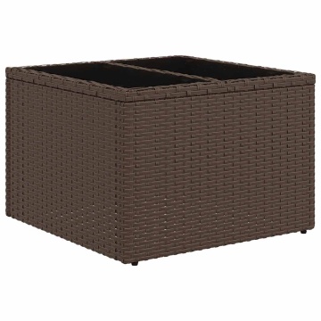 Set canapele de grădină cu perne, 9 piese, maro, poliratan - Img 6