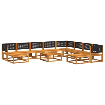 Set canapele grădină cu perne, 11 piese, lemn masiv acacia - Img 3