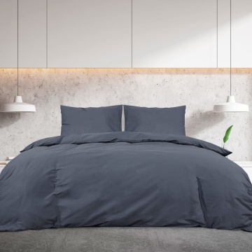 Set cu husă de pilotă, antracit, 260x220 cm, microfibră - Img 3